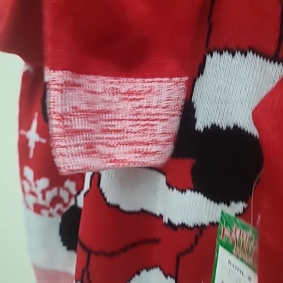 Party Sweater Santa Suit Acrylic Hoodie Size M Fuzzy Beard NEW NWT - Picture 7 of 9